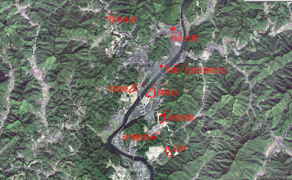 江山市年末存量住宅用地汇总内含项目分布图