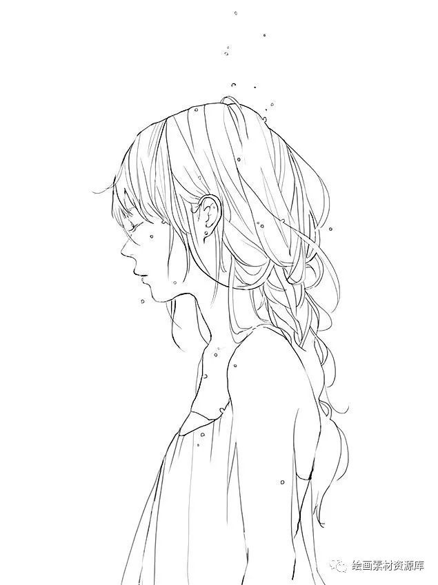 绘画参考分享一组好看的插画线稿草稿素材