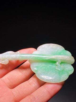 清朝翡翠灵芝如意