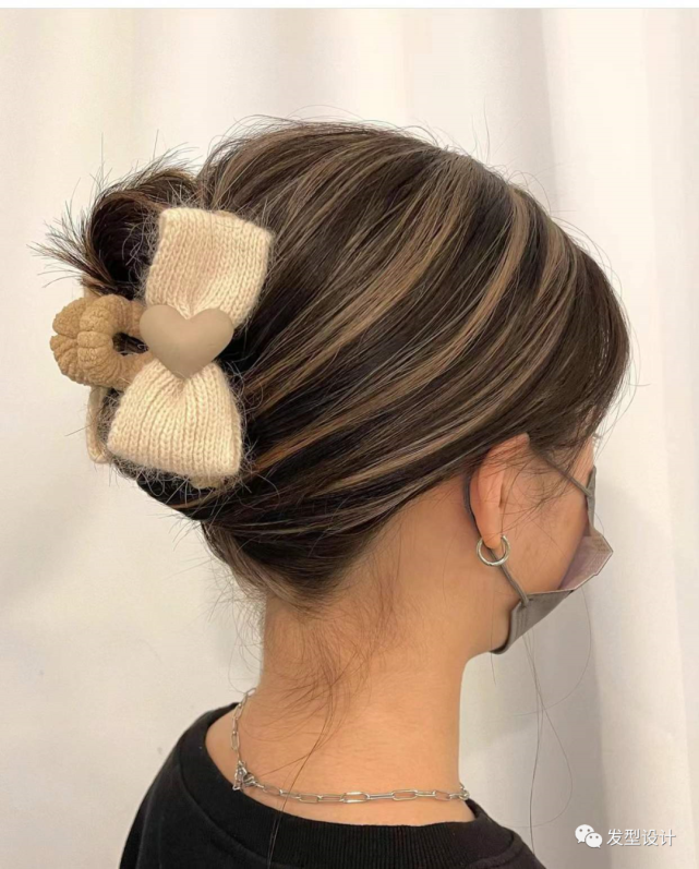 鲨鱼夹发型好美超优雅