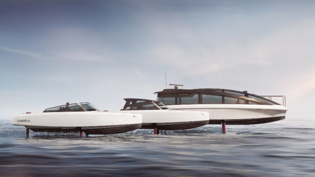 电动水翼快艇candela c-8开启共享模式