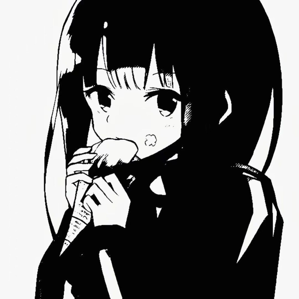 动漫黑白女头那就沉默吧看时间怎么说