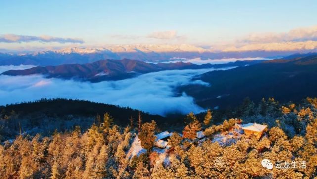 宝鼎覆雪,日出云海……云龙县境内多地迎来2022年初雪!