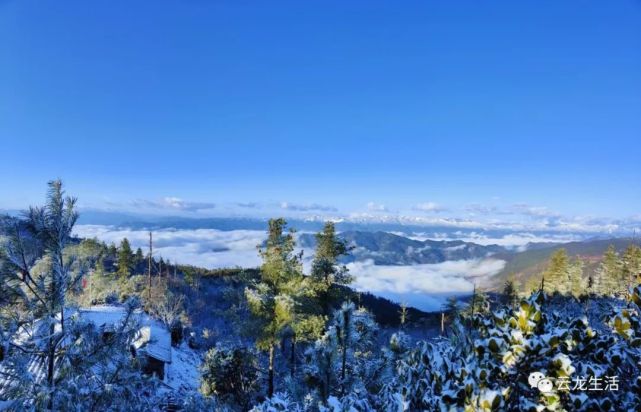 宝鼎覆雪,日出云海……云龙县境内多地迎来2022年初雪!