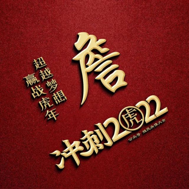 2022新年姓氏頭像,超越夢想,羸戰虎年!