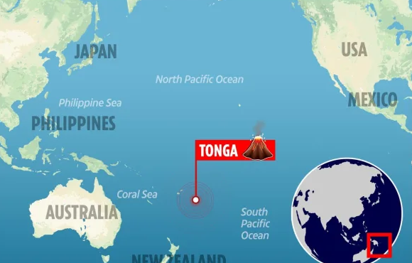 汤加海底火山喷发引海啸 波及范围遍布大半个太平洋