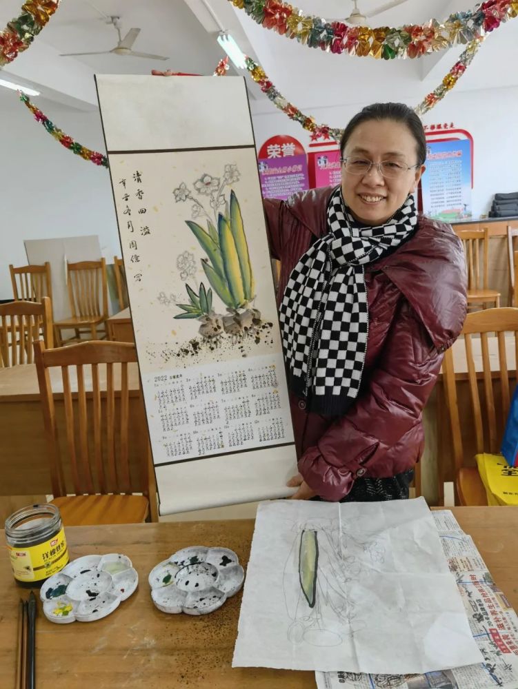 寶山這個社區繪畫微課堂繪出鄰里和諧花