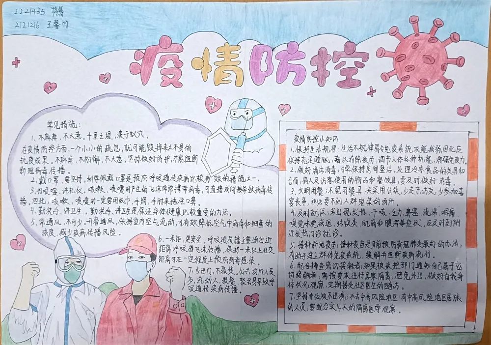 防疫手抄报活动之二
