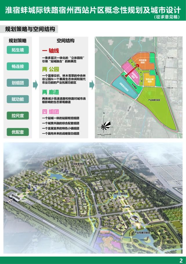 淮宿蚌城際鐵路宿州西站片區概念性規劃及城市設計