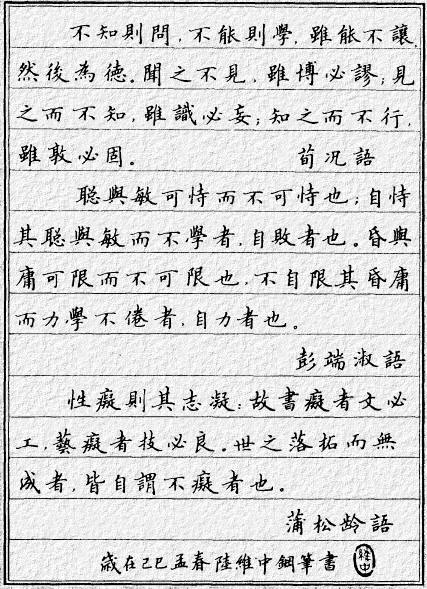 钢笔书法还得看陆维中钢笔写出了魏晋风端庄隽秀儒雅细腻