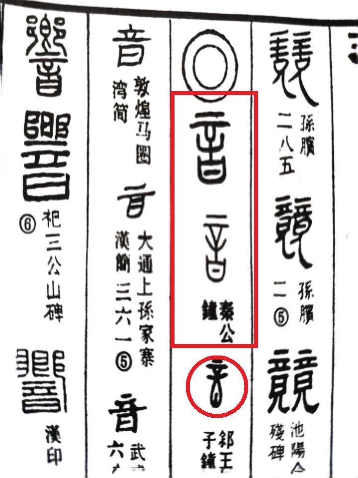 《说文解字》里说"音"字,从言,口字里加了个点,指