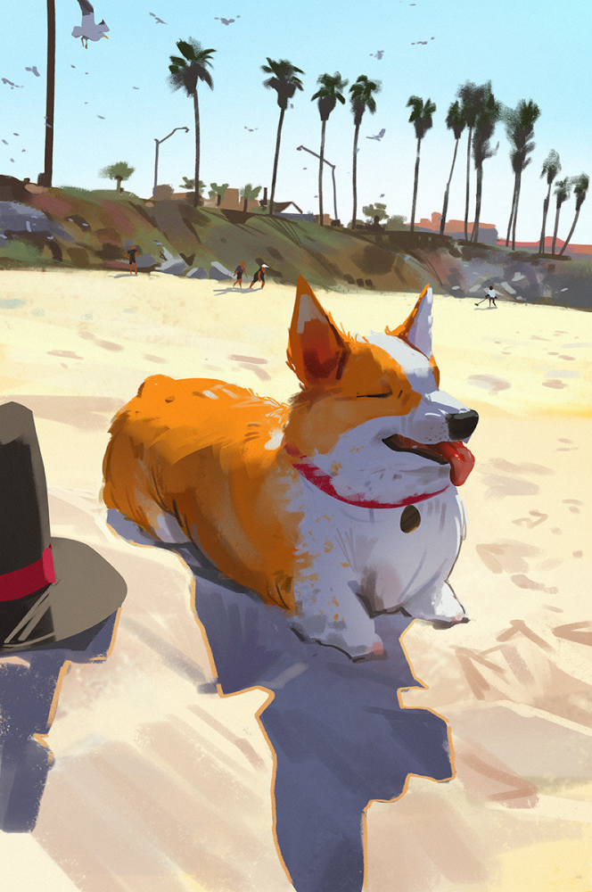 动物绘萌萌哒的小狗狗插画师ateyghailan