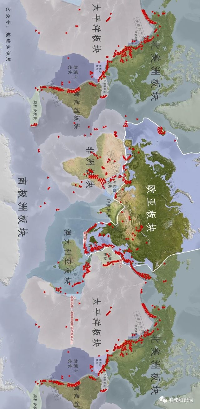 而從勘察加到日本到菲律賓一線,火山密密麻麻▼其實位於太平洋板塊和