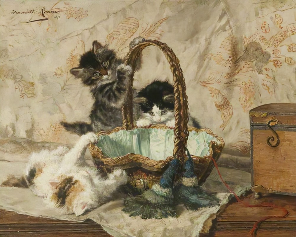 荷兰女画家henri05tteronner笔下活灵活现的猫咪