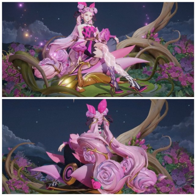 王者荣耀孙尚香蔷薇恋人重做,普攻纯换色太敷衍,大招树枝太粗!