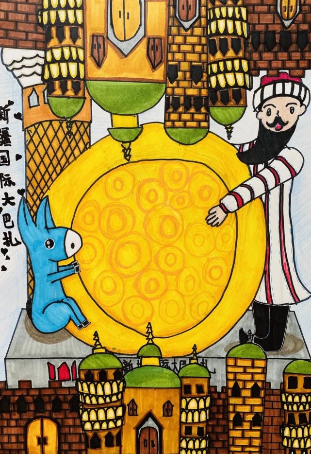 "手绘大巴扎"明信片作品展即将亮相大巴扎步行街,快来为你喜爱的作品