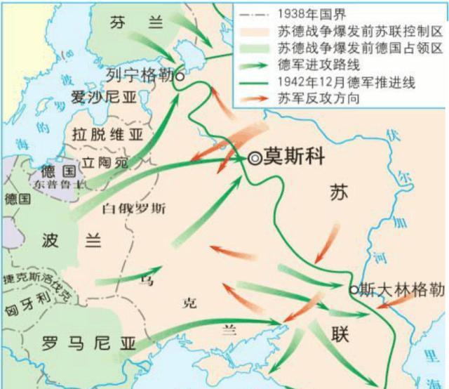 二战期间,尤其是在与苏联交战的1941-1945年间,其东线与苏联交战的
