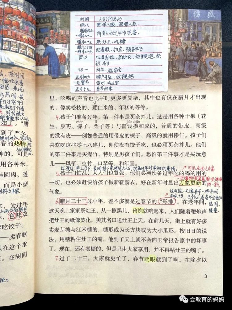 人教部编版小学语文六年级下册课文1北京的春节朗读音频和预习复习