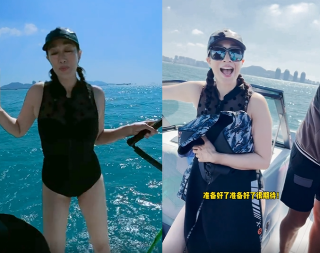 51岁钟丽缇冲浪获异性指导!穿紧身泳衣曲线曼妙,一双细腿太惊艳