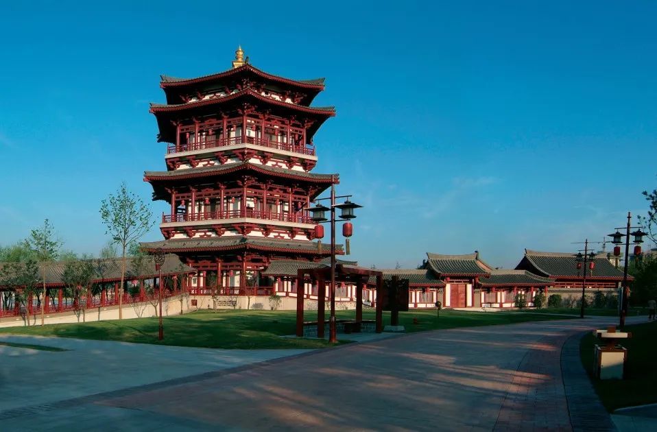 唐建筑杏园历史风骨与大气磅礴感受那份傲视古今的置身于楼台之上更显