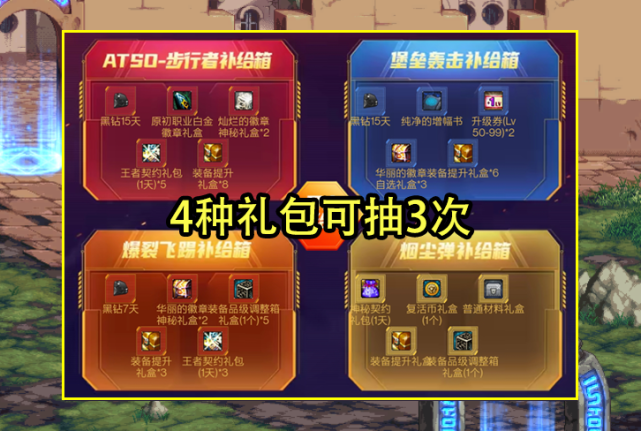 dnf合金战士升级活动来了满级可得20种道具白金有97次机会获得
