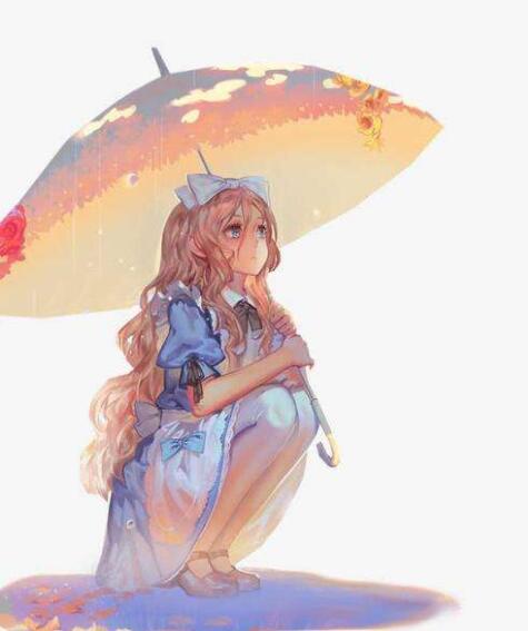 日本人喜欢用长柄透明雨伞，很少有人带折叠伞，动漫中也长柄的-古次元