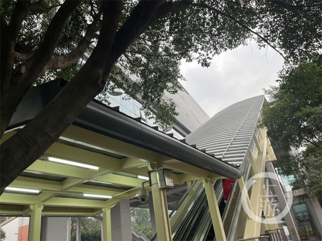 追踪| 轨道交通大竹林站1号出入口雨棚安装完毕 电梯恢复正常运行