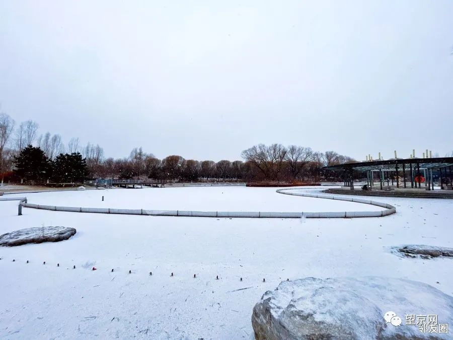 邻友-y咪咪ma-y:今日份望京雪景今日大寒,大寒飘雪,好应景啊!