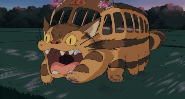 "猫巴士看到什么都会笑,它只要跑起来就会精神百倍(笑).