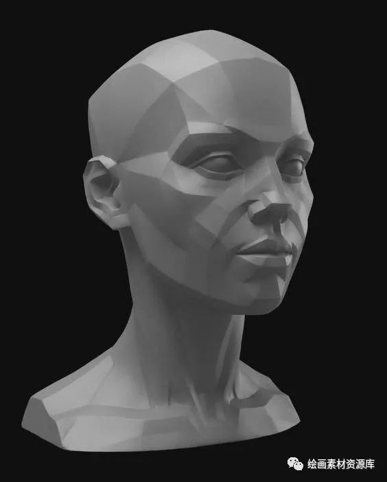【绘画素材】头部块面练习参考