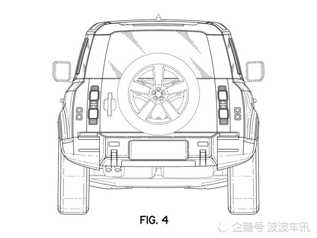全新路虎卫士130车型专利图曝光车长5100mm