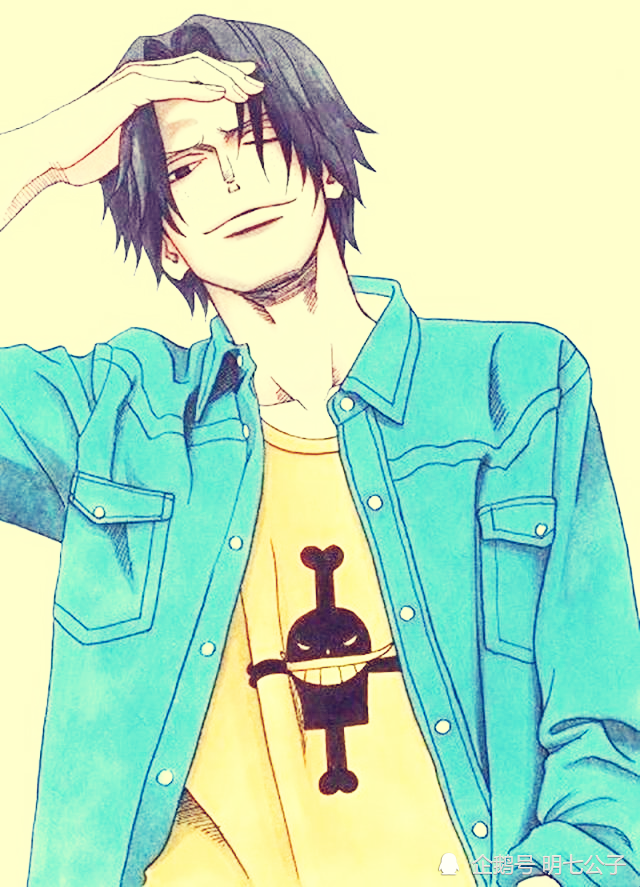 再加上紧身的牛仔裤,这样的艾斯看上去没有了平时阳光少年的感觉,反倒