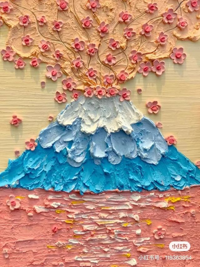 号记录汤加火山爆发的场景今天让我们用油画棒自动铅笔起稿,刮刀画纸