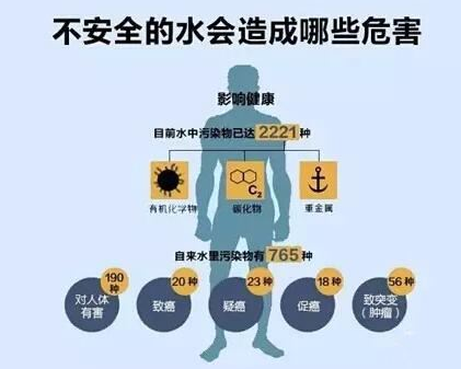 受汙染的水可通過飲用或食物鏈等途徑進入人體,導致急性或慢性中毒.