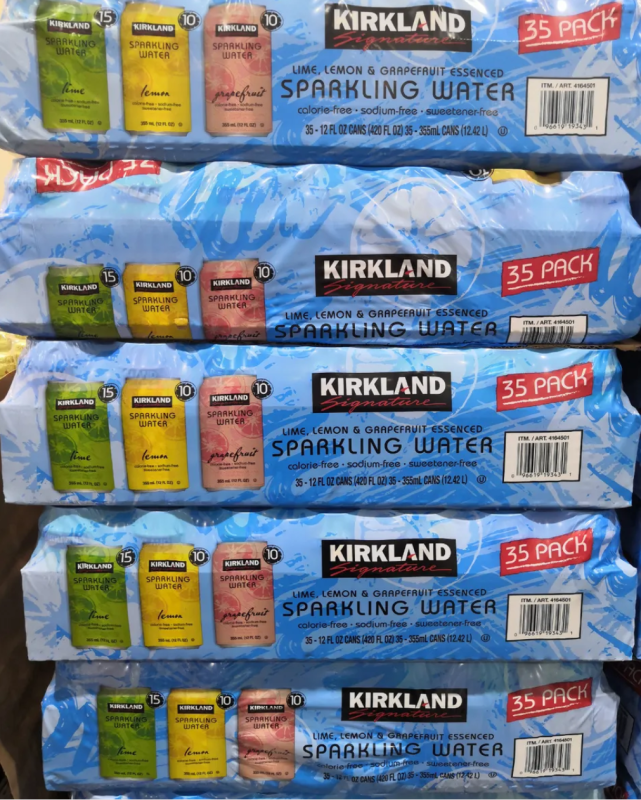 kirkland signature科克蘭是costco的自有品牌水果風味氣泡水有萊姆