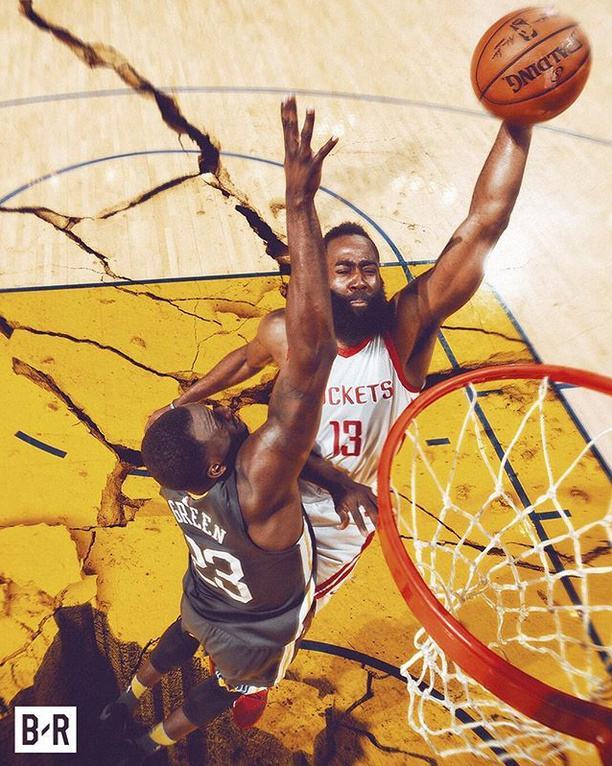 当时看到哈登隔扣格林,你是什么感觉?