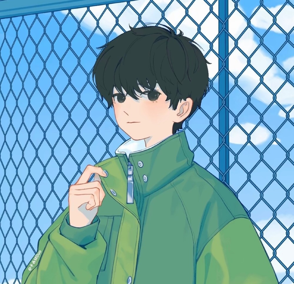 动漫男头想和你一起看冬天