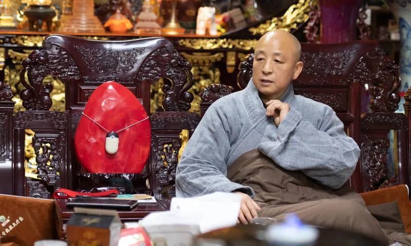 师父出关广灵县极乐寺住持上昌下义大和尚于2022年1月12日顺利出关