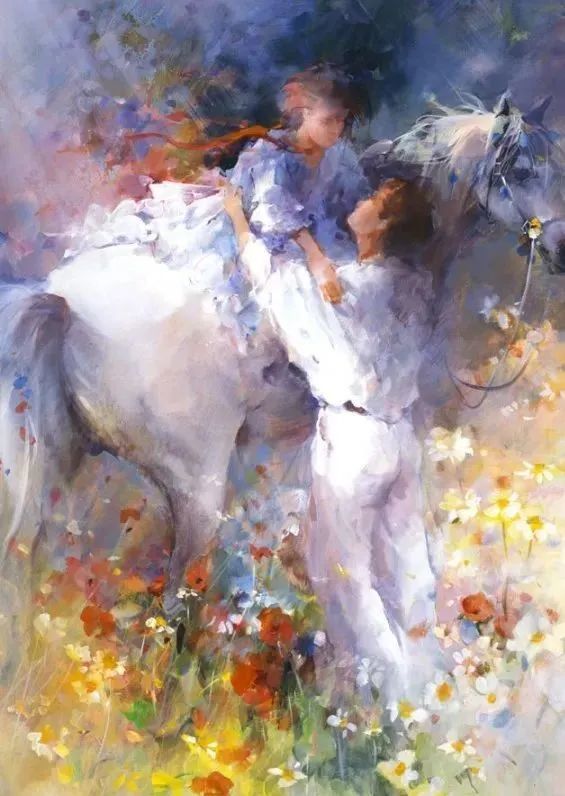 荷兰画家威廉海恩雷兹柔美又浪漫人物油画