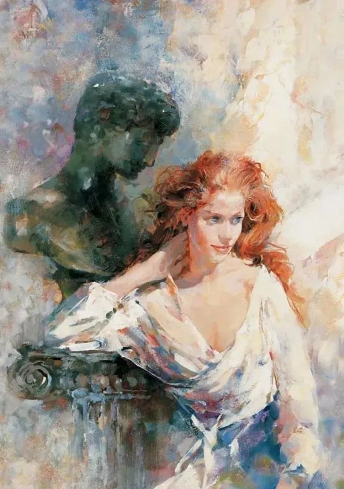 荷兰画家威廉海恩雷兹柔美又浪漫人物油画