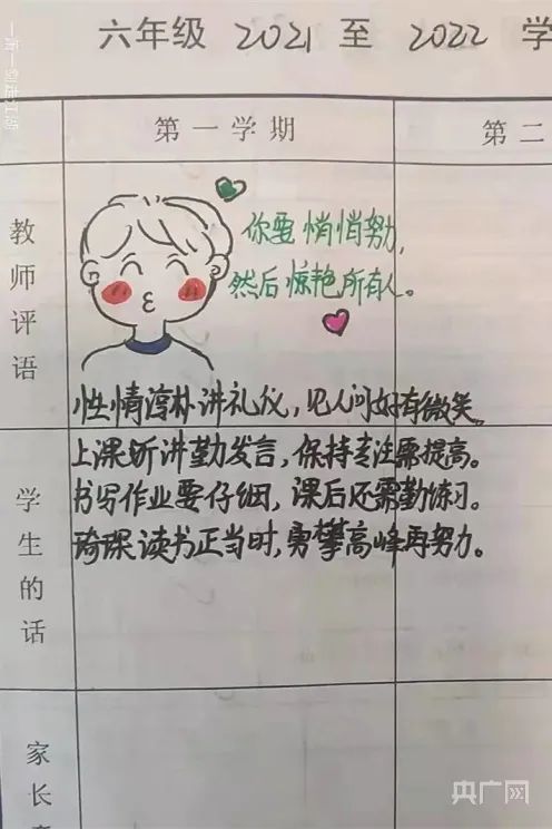 有爱有趣又有才老师手绘q版头像写打油诗期末评语