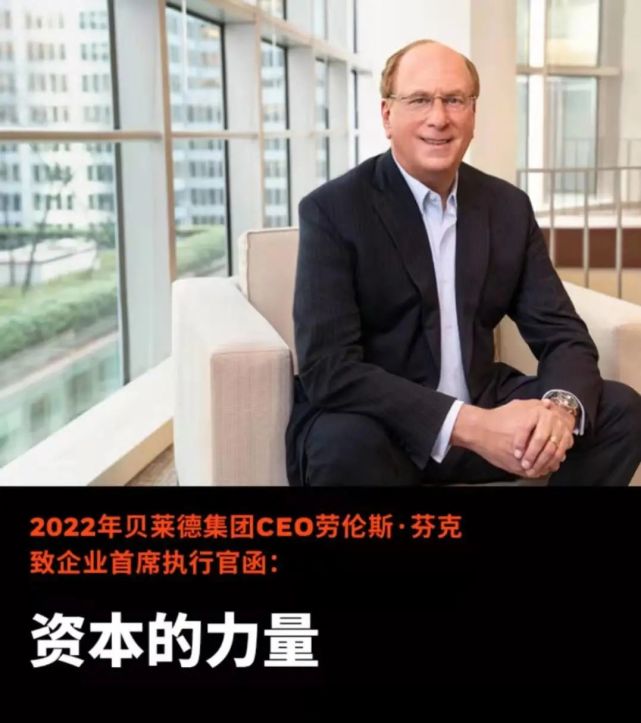 2022年贝莱德集团ceo劳伦斯·芬克致企业首席执行官函:资本的力量