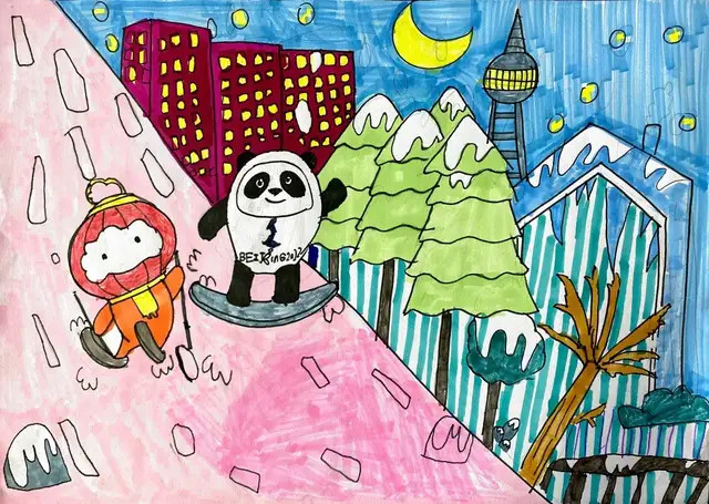 用画笔描摹冬奥故事玉泉学子用书画献礼冬奥