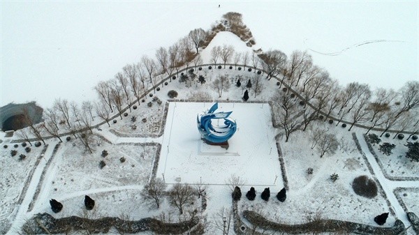 唐山市滦南县北河公园雪景(央广网发 张永新 摄)唐山市滦南县北河公园