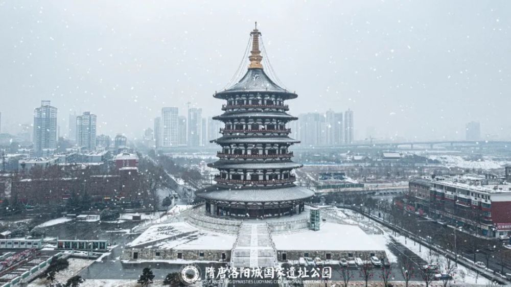 最美不過下雪天,雪後隋唐洛陽城顏值爆表!_騰訊新聞