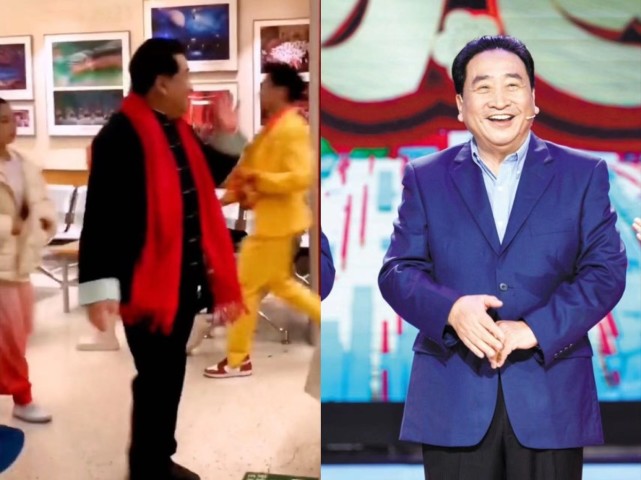 71岁姜昆现身央视春晚彩排!面色红润大肚腩消失,不停热情打招呼