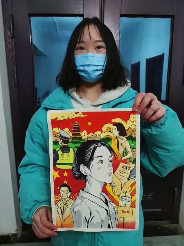 商丘工学院大学生绘画之《河南抗疫进行时》