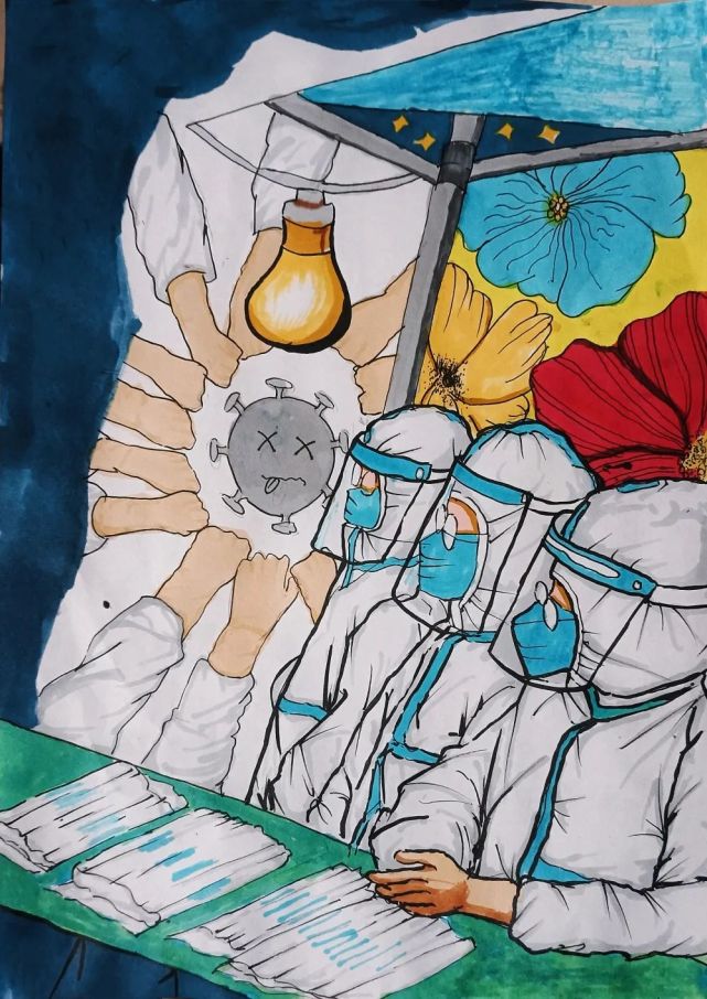 以及我们社区工作人员互相打气,人民群众积极配合,为抗击疫情,迎接