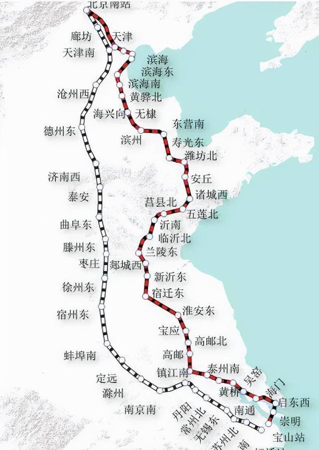 京沪高铁二线路线地图图片
