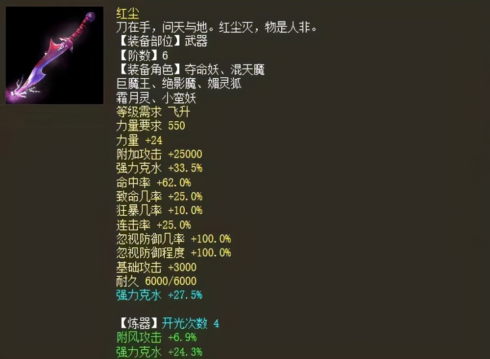 大话西游2六阶仙器中有哪些不为人知的属性最后一项已绝版